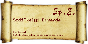 Székelyi Edvarda névjegykártya